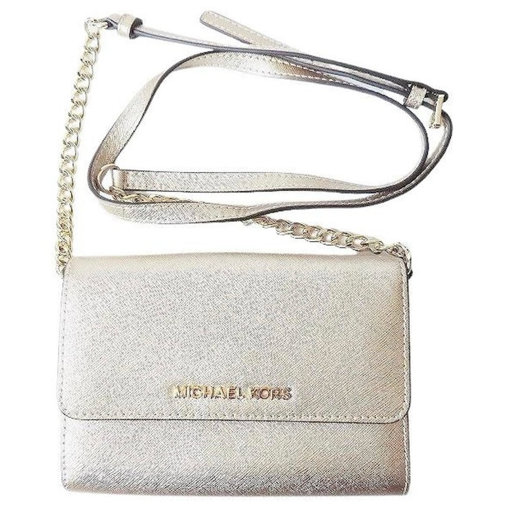 Michael Kors Silver Crossbody Bag•EUC•